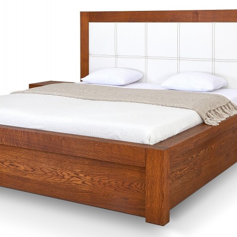 Postel z masivu s úložným prostorem MODENA boční pohled