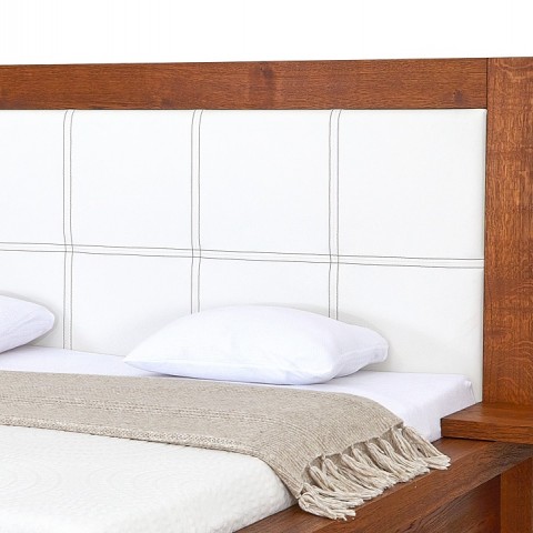 Postel z masivu s úložným prostorem MODENA detail hlavového čela (3)