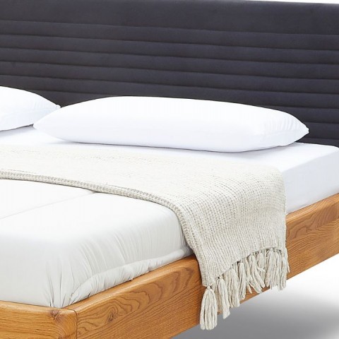 Postel z masivního dubu LAGO BELLE noha hlavového čela