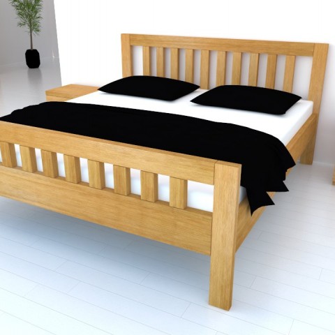 Postel z masivu MIA PLUS Dub