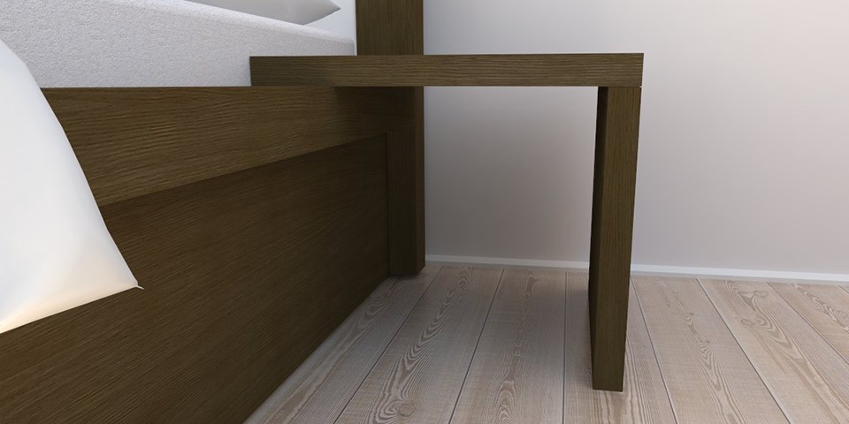 Noční stolek z masivu LENE